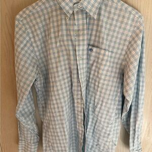 Men's Blue Plaid Shirt Size S